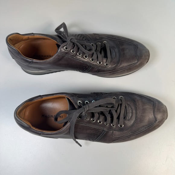 Magnanni Other - Magnanni Shoes Leather Sneakers Mens Size 9.5 Grey Casual Lace Up Portugal 15745